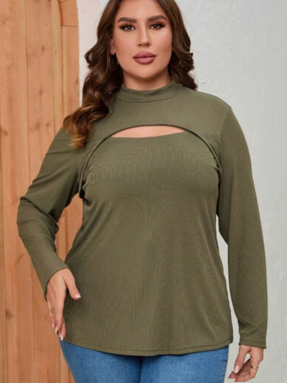 White Birch Cutout Women’s Top - Size 1X